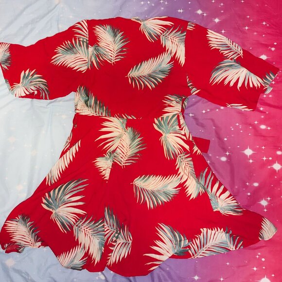 Red Wrap Dress - Picture 2 of 3